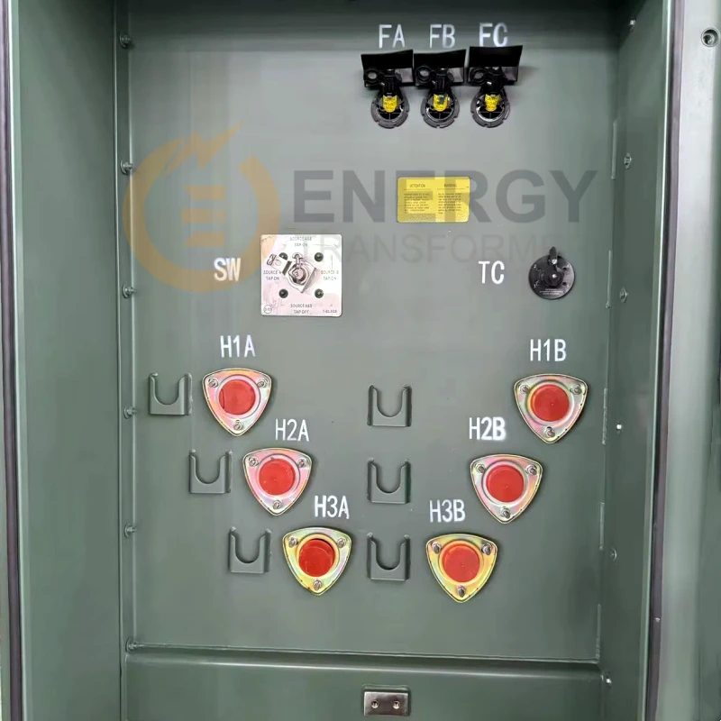 2000 kVA pad-mounted transformer with separate high and low voltage compartments – built for commercial and utility power systems in the USA, Canada, Mexico, Brazil, and Argentina