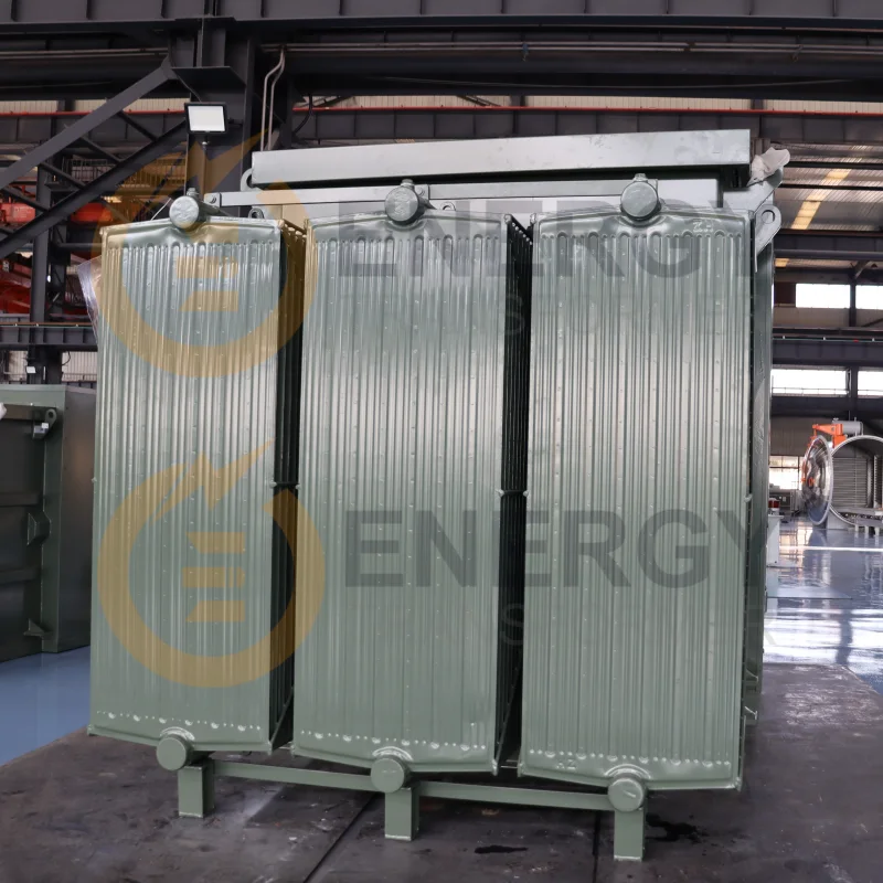 Rear view of 2000 kVA oil-filled pad-mounted transformer – factory direct supply for utility systems in North America, South America, and global markets