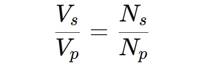 Diagram showing how a transformer steps voltage up or down