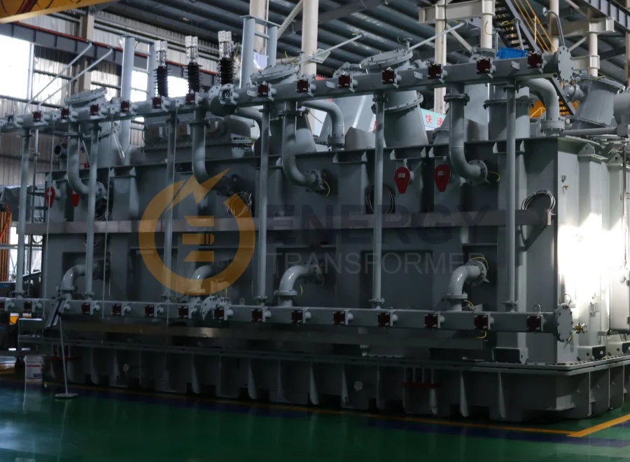 Factory-assembled 220kV 230kV step-down power transformer, 50–500 MVA, for substations in USA, Canada, Brazil, Mexico, Argentina, and Chile — supplied by Energy Transformer, a leading Chinese manufacturer.