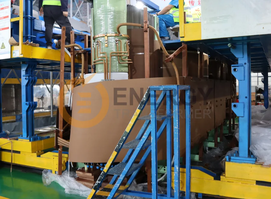 High voltage transformer core and coil assembly for 220kV/230kV power units, factory-built by Energy Transformer for wholesale supply in the USA, Brazil, Mexico, Argentina, and Canada.